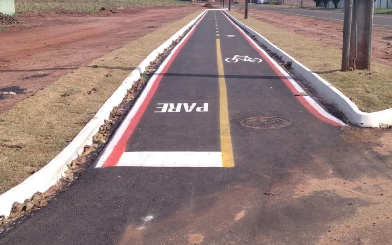 A Prefeitura de Altônia conclui ciclovia que liga Jardim Planalto