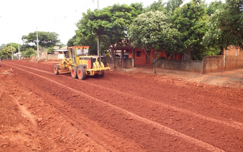 Obras de pavimentação asfáltica no Jardim Social